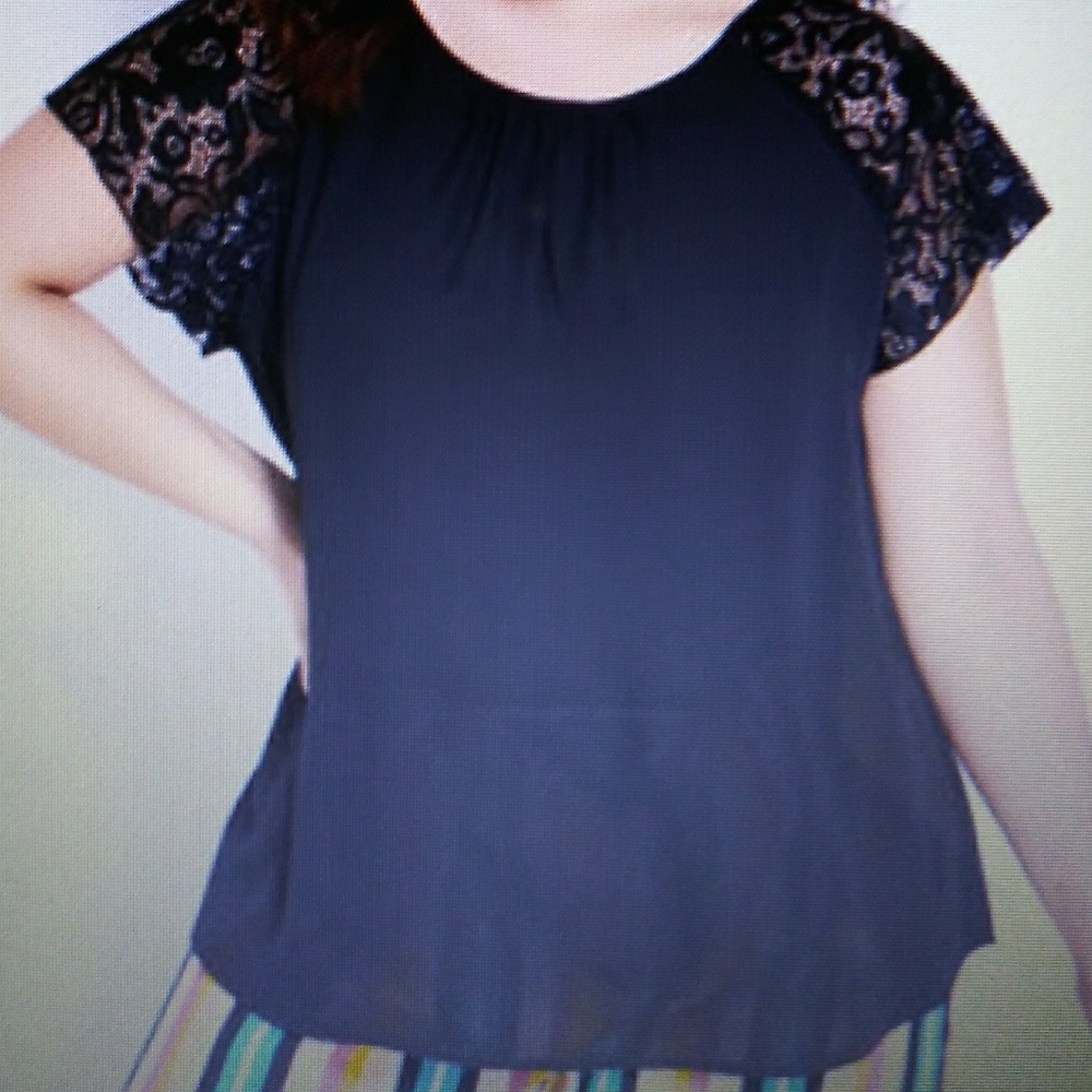NWT Ashley Stewart plus size black top